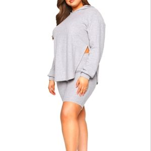 Fashion Nova "Cutting Corners Biker Short Set"-1X